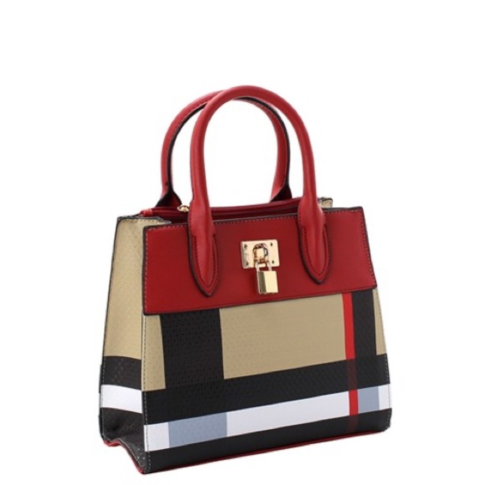 Plaid Leather Handbag!